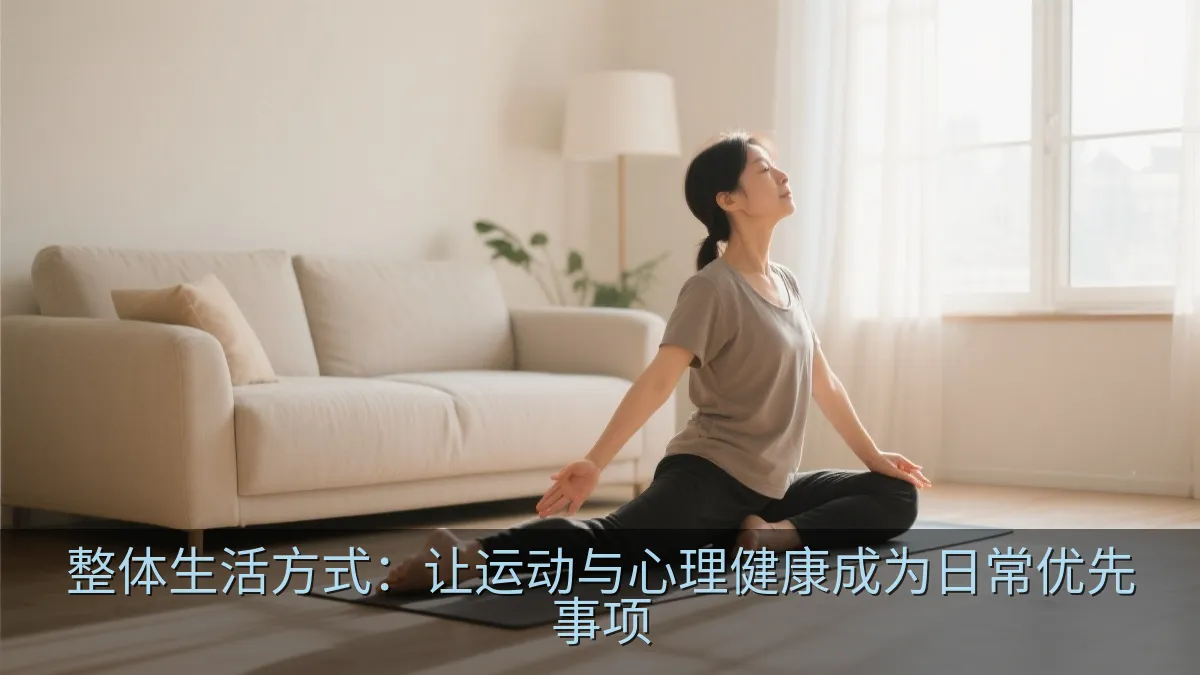 居家进行瑜伽和放松练习的场景