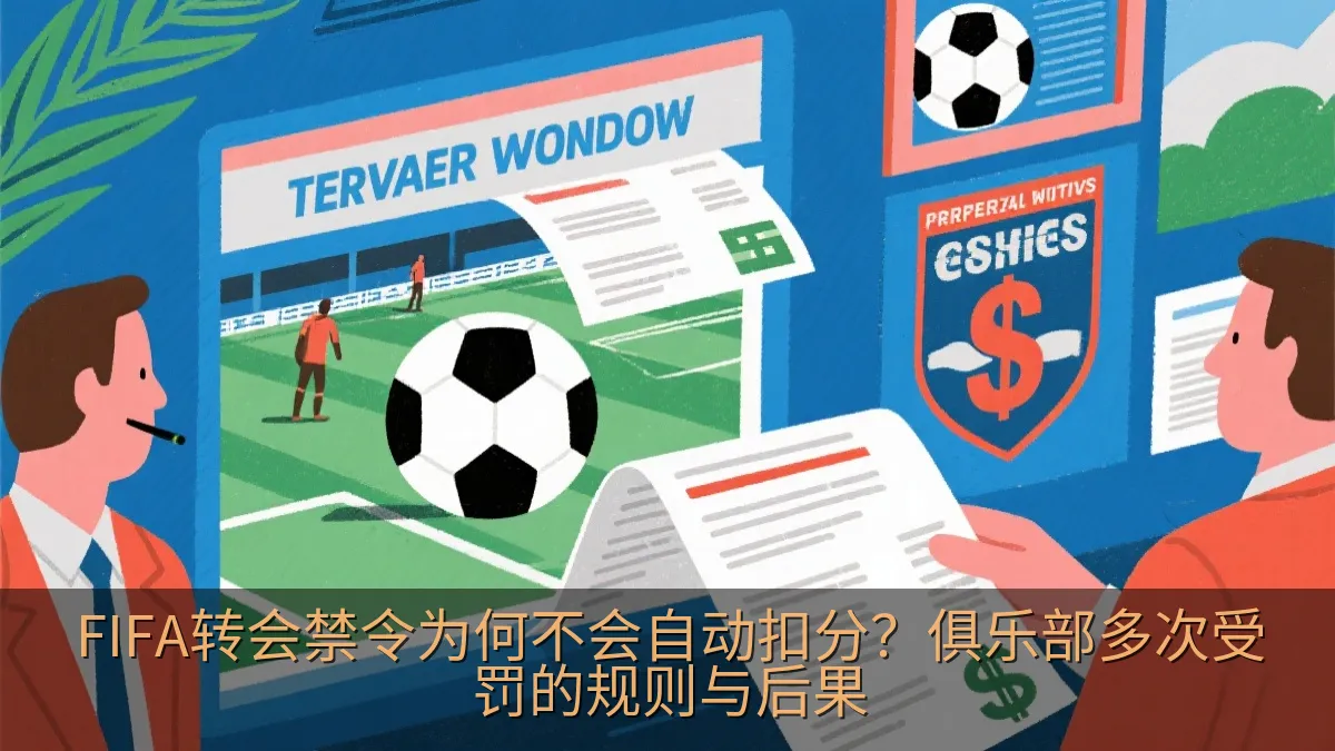 足球转会窗口与财务文件概念图